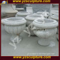 beautiful small carved white marble vase for home decoration